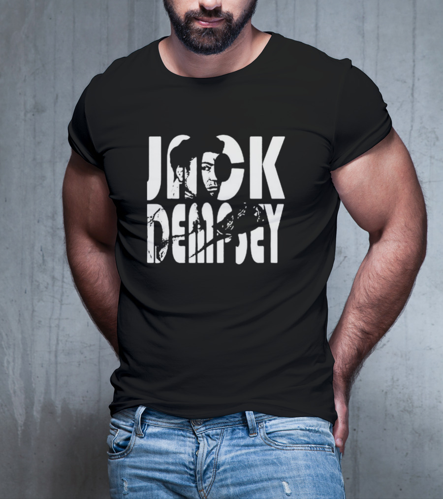 Jack Dempsey White Text Professional Boxing T-Shirt