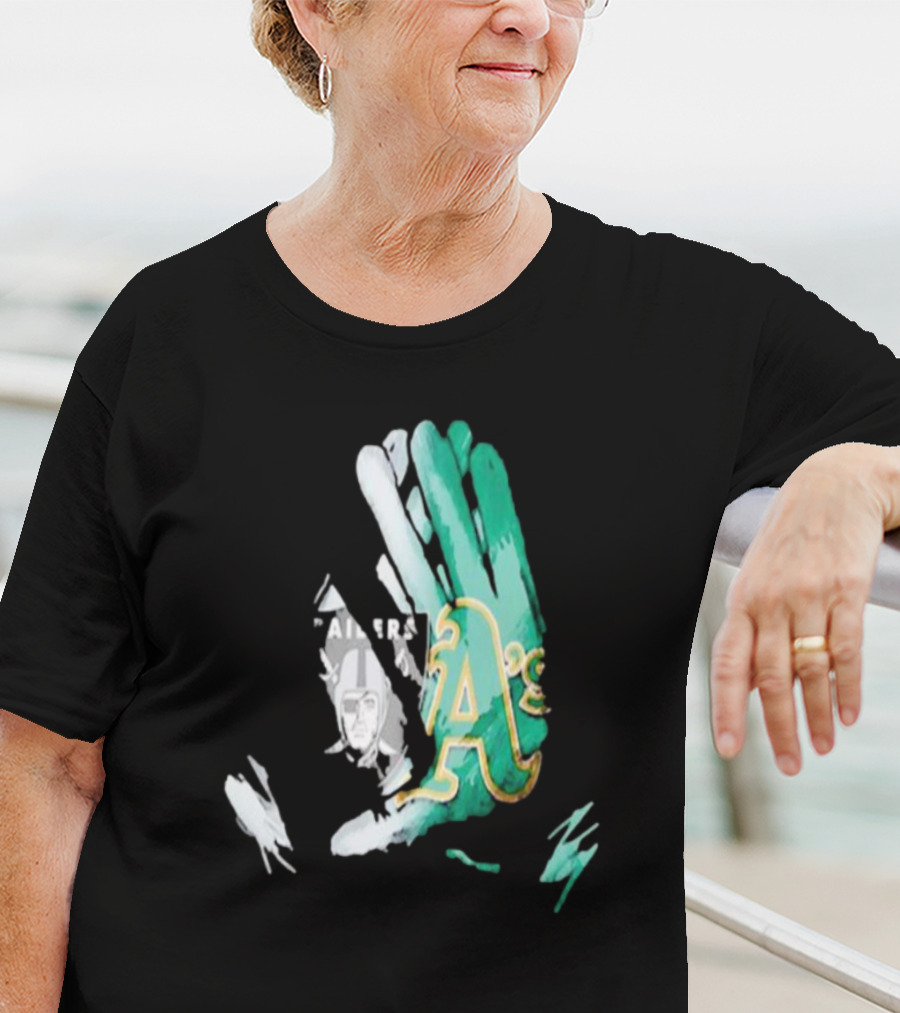 Las Vegas Raiders Oakland Athletics Gloves Diamond Painting T-Shirt