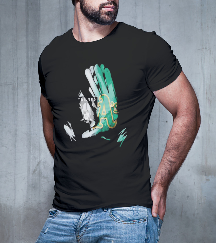 Las Vegas Raiders Oakland Athletics Gloves Diamond Painting T-Shirt