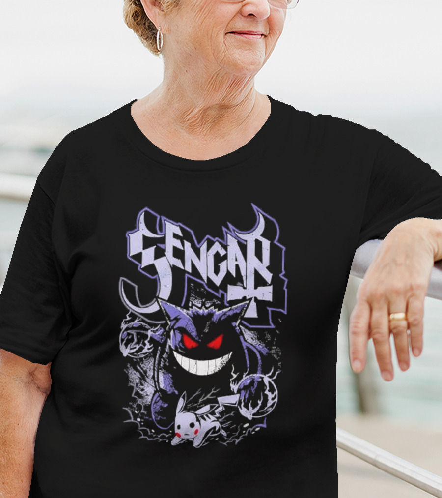 Gengar The Shadow Ghost With Pikachu T-Shirt