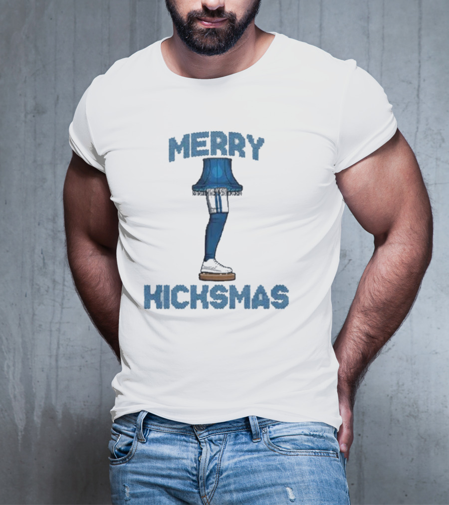 Merry Kicksmas Detroit Lions Leg Lamp Football Humor T-Shirt