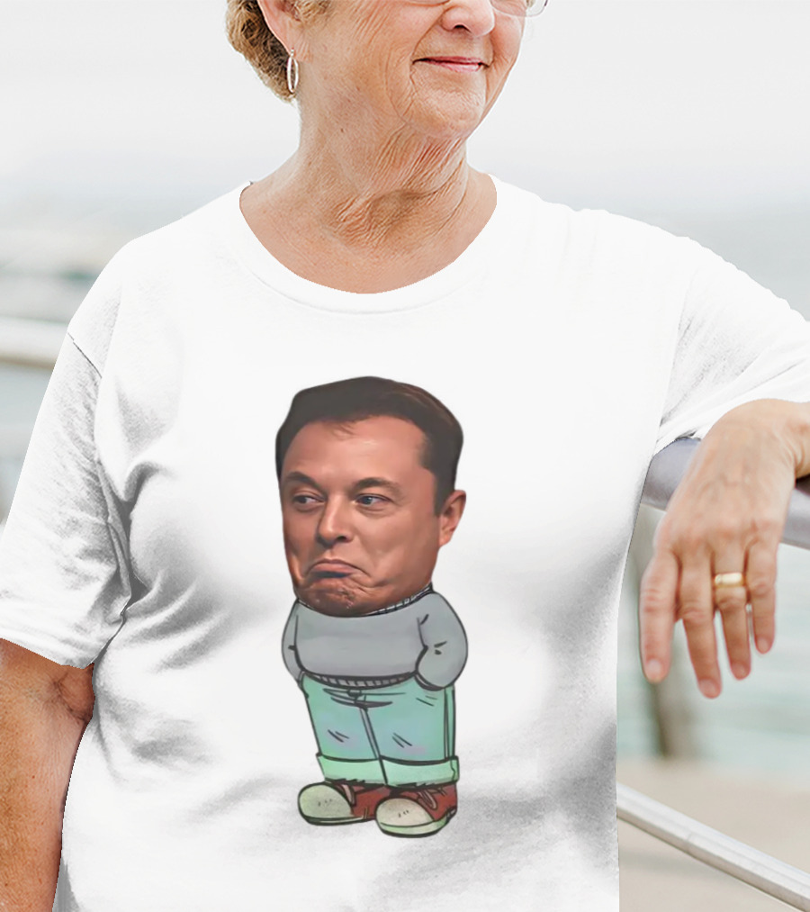 Musk Chill Guy Cartoon Style Humor Character T-Shirt