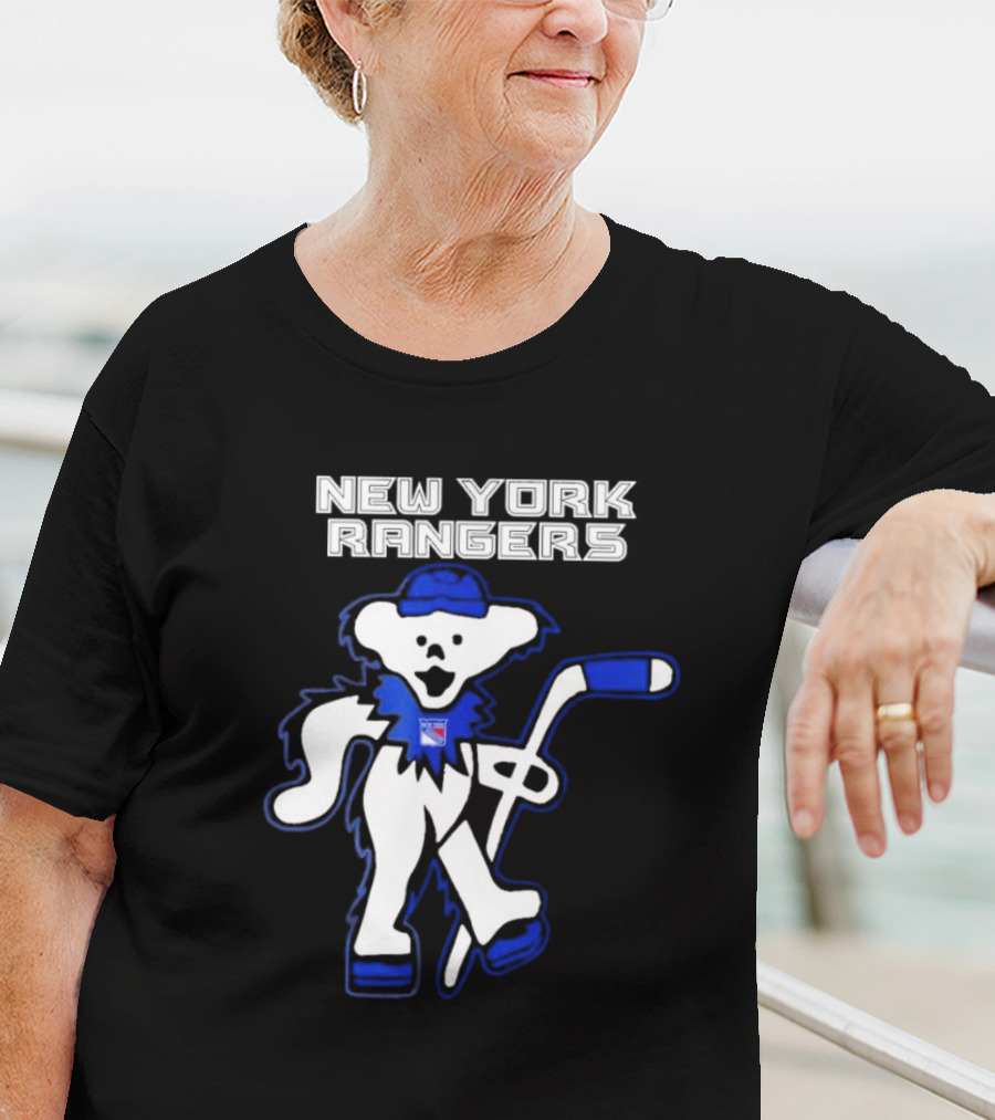New York Rangers Grateful Dead Dancing Bear Hockey T-Shirt
