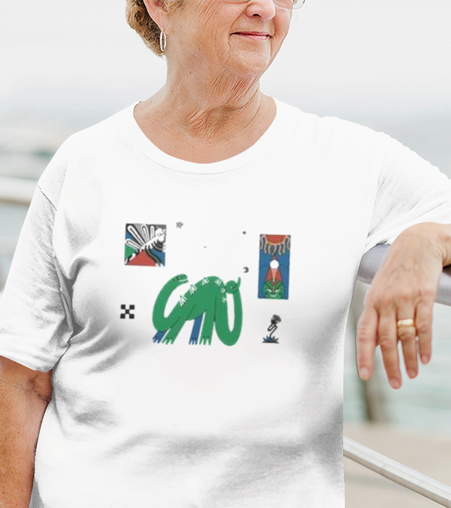 Jurassic Vibes Dinosaur Lava Glow Everpress T-Shirt