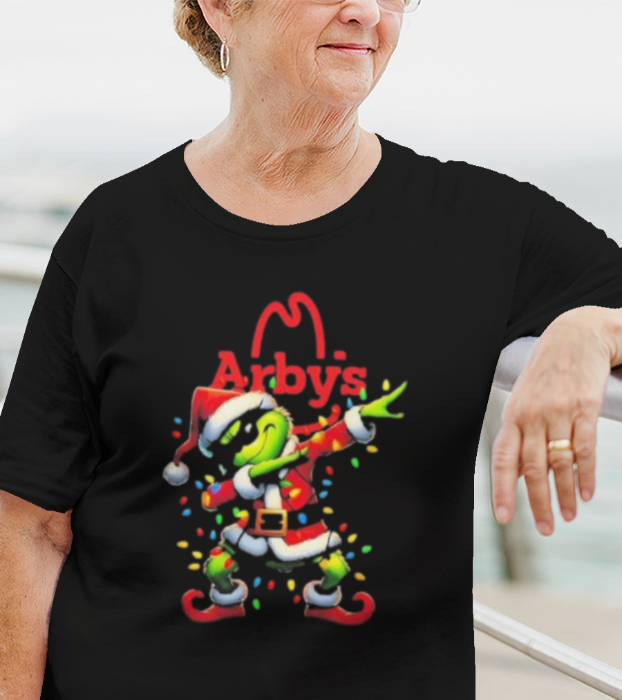 Santa Grinch Dabbing Arby’s Christmas T-Shirt