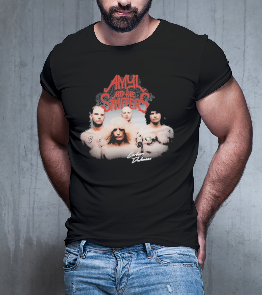 Amyl And The Sniffers Band Comfort To Me Logo Photo T-Shirt