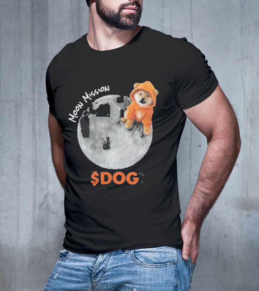 Moon Mission $DOG Dogecoin Bitcoin Shiba Inu T-Shirt