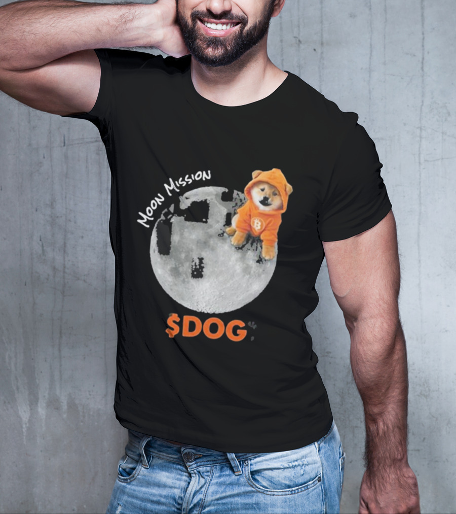 Moon Mission $DOG Dogecoin Bitcoin Shiba Inu T-Shirt