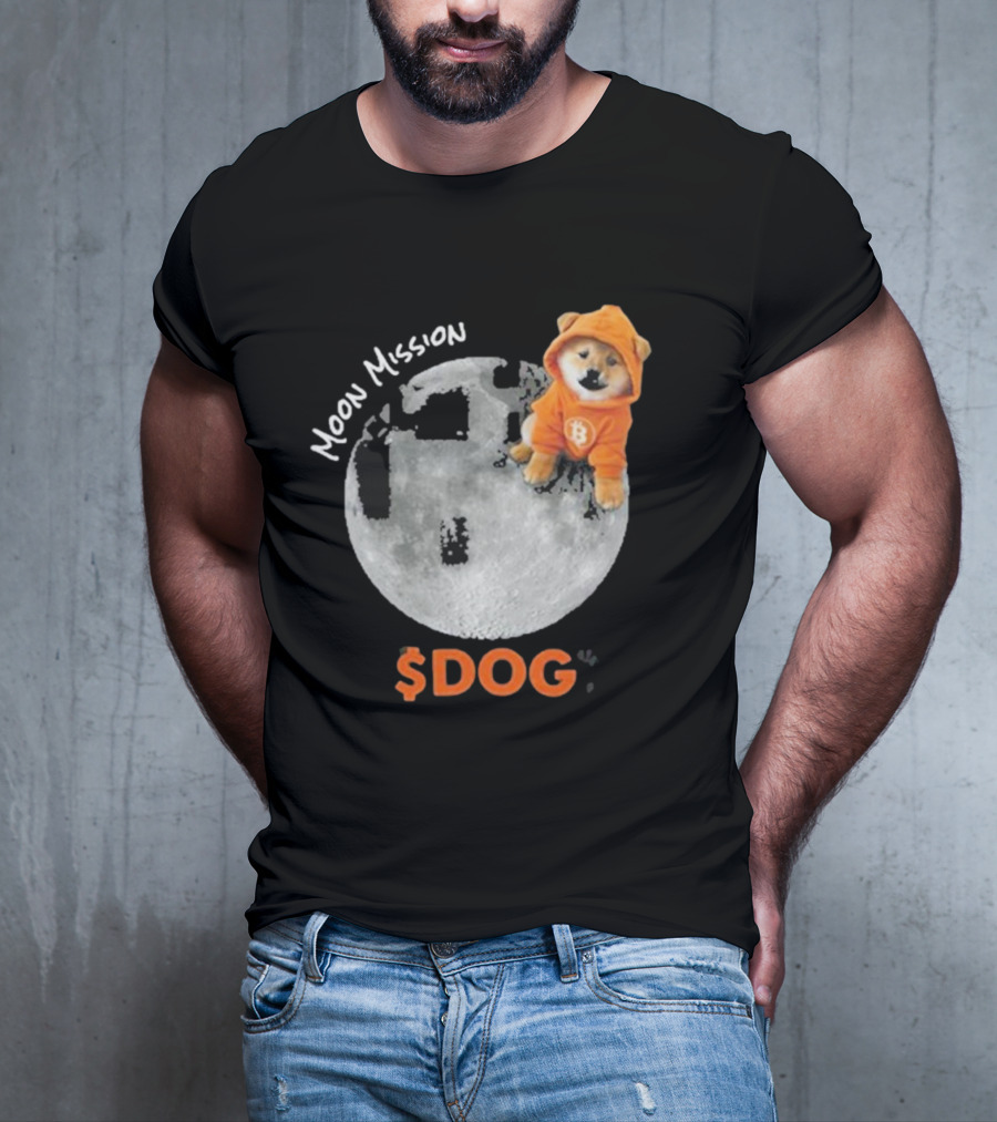 Moon Mission $DOG Dogecoin Bitcoin Shiba Inu T-Shirt