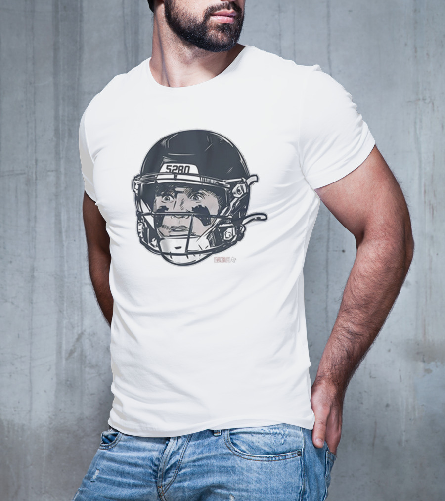 5280 Denver Broncos Crazy Eyes NFL Football Bo Nix Painting T-Shirt