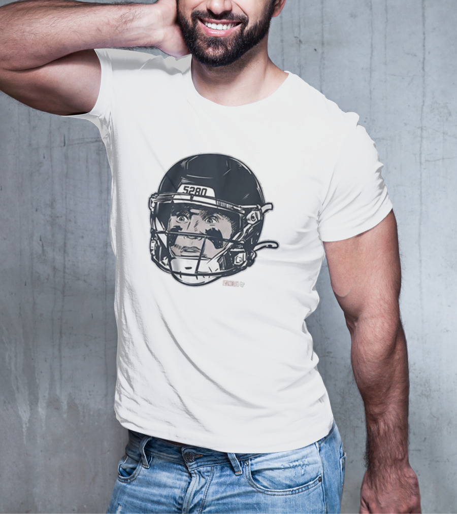 5280 Denver Broncos Crazy Eyes NFL Football Bo Nix Painting T-Shirt