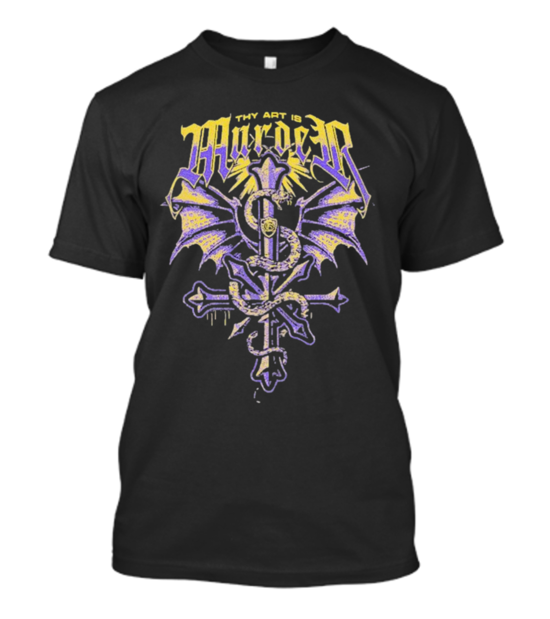 Thy Art Is Murder Bermuda Winged Serpent Cross T-Shirt