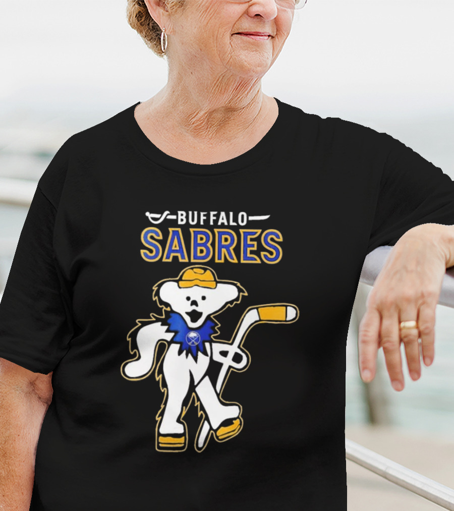 Buffalo Sabres Grateful Dead Dancing Bear Hockey T-Shirt