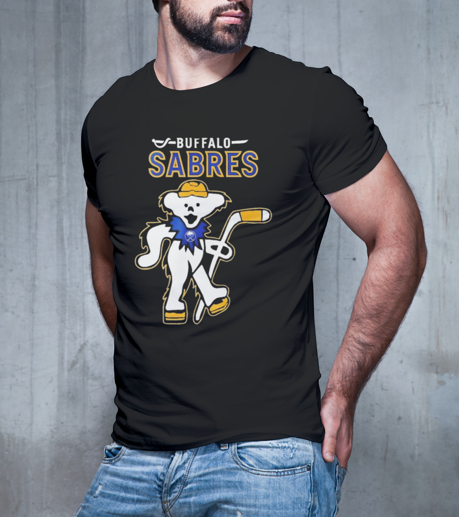 Buffalo Sabres Grateful Dead Dancing Bear Hockey T-Shirt