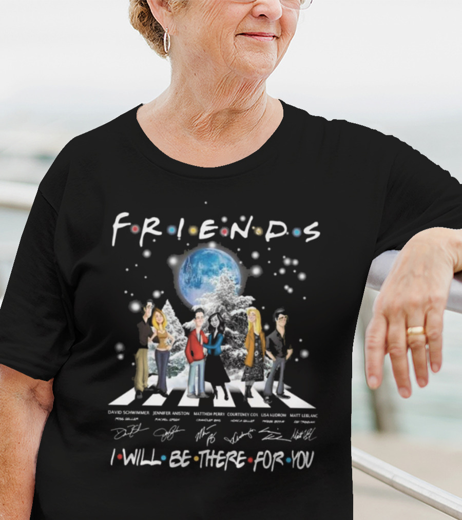Friends Christmas Abby Road Signatures I Will Be There For You T-Shirt