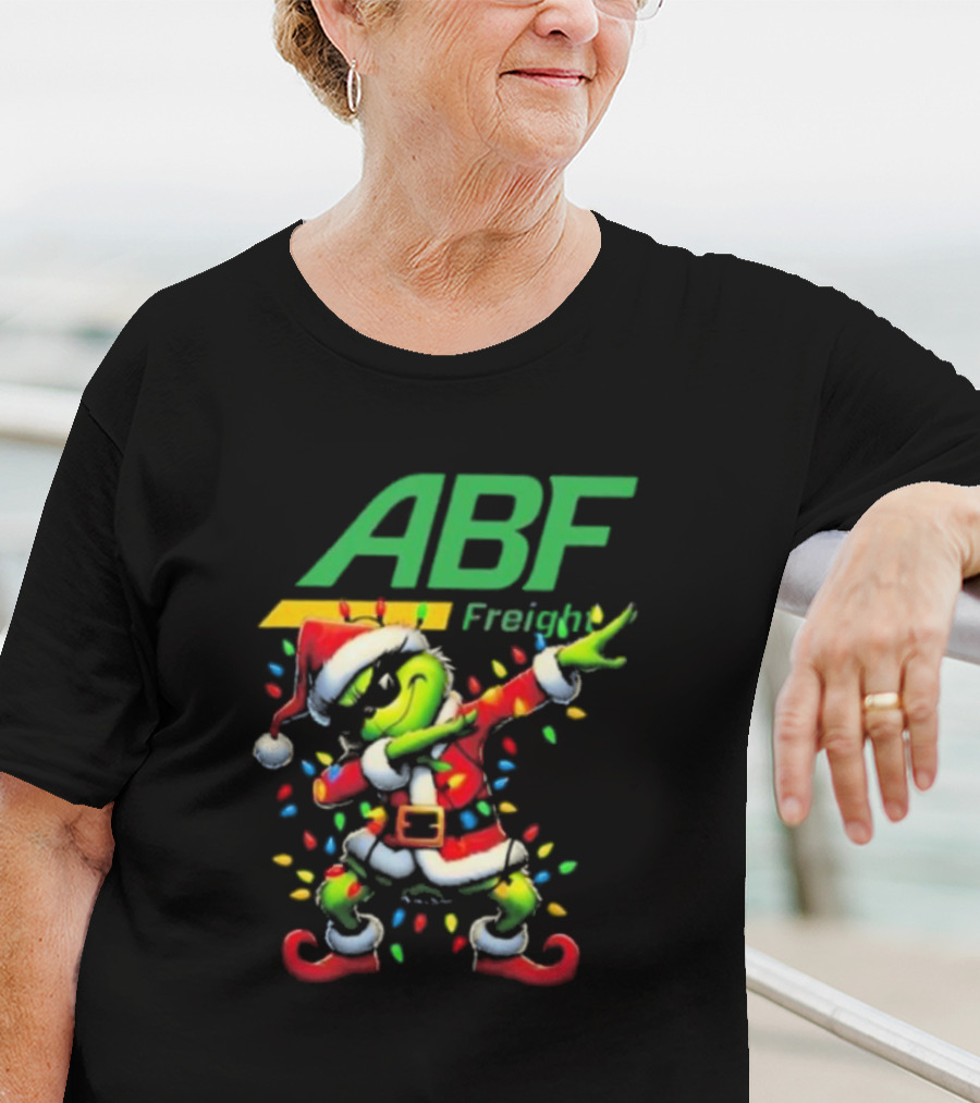 ABF Freight Santa Grinch Dabbing Merry Christmas T-Shirt