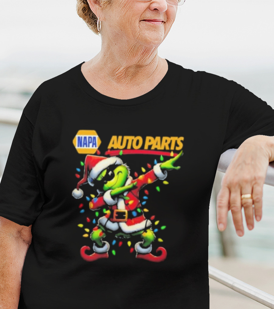 NAPA Auto Parts Santa Grinch Dabbing Christmas T-Shirt