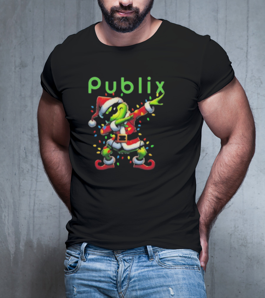 Publix Santa Grinch Dabbing Merry Christmas T-Shirt
