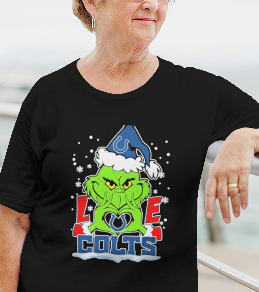 The Grinch Love Indianapolis Colts Football Christmas T-Shirt