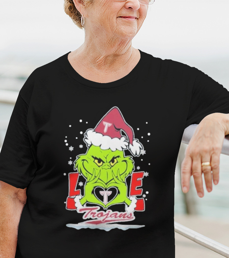 The Grinch Love Troy Trojans Christmas T-Shirt