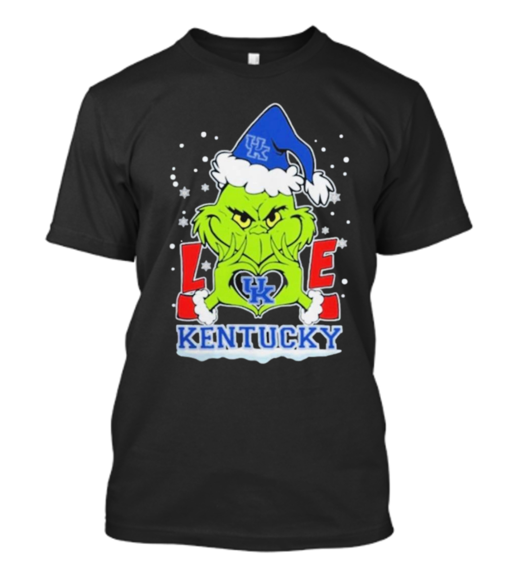 Grinch Love Kentucky Wildcats Football Christmas T-Shirt