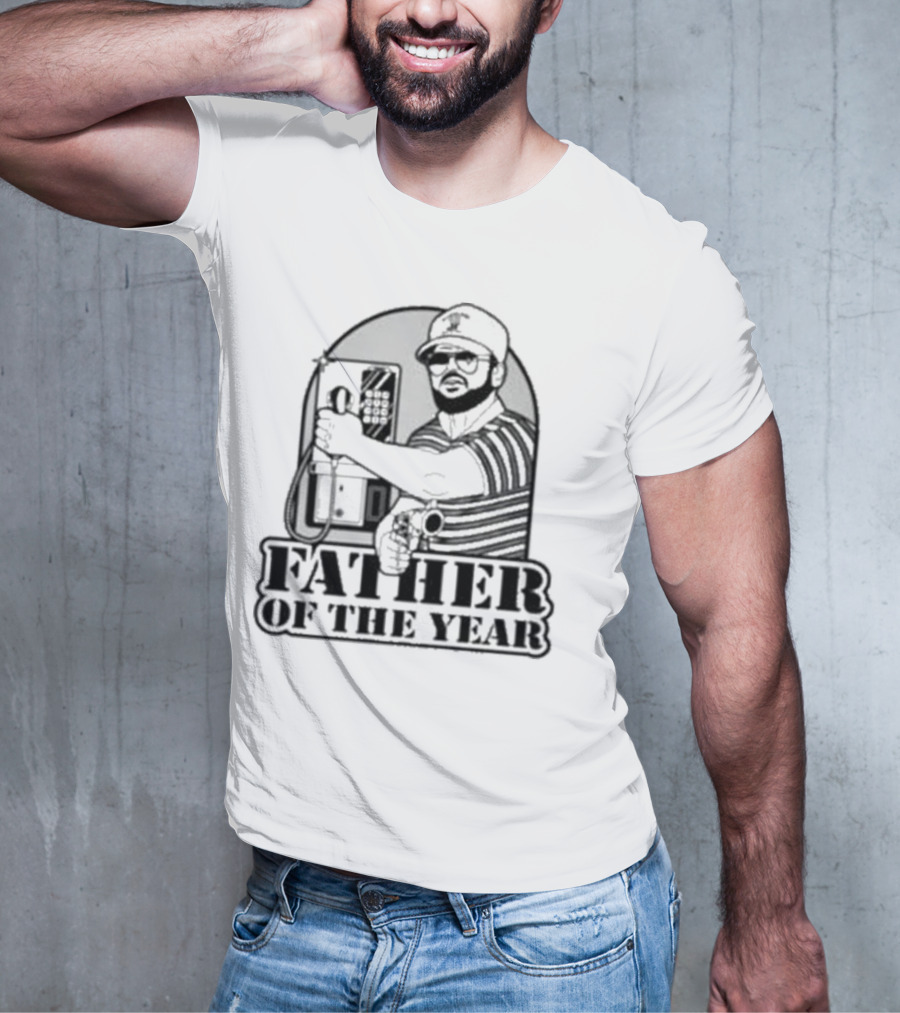 AK Guy Father Of The Year Phone Booth And Gun T-Shirt