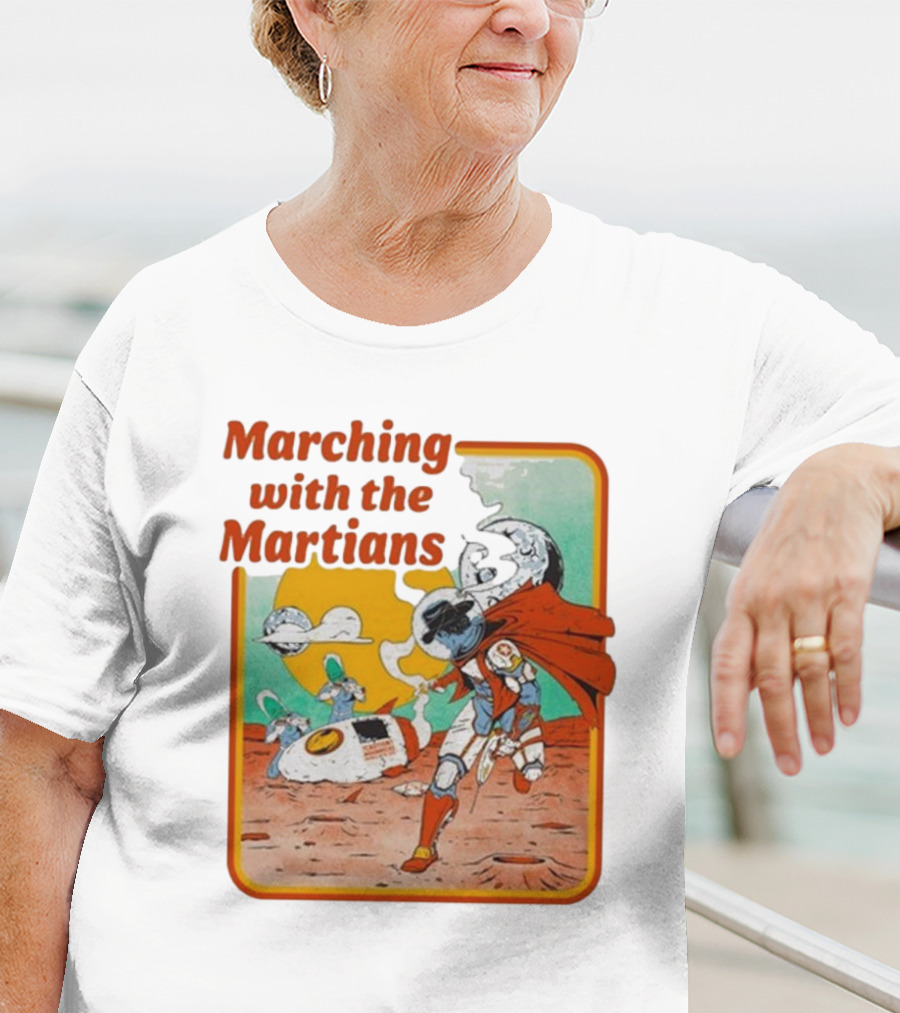 Marching With The Martians Dexter And The Moonrocks Retro Sci-Fi Adventure T-Shirt