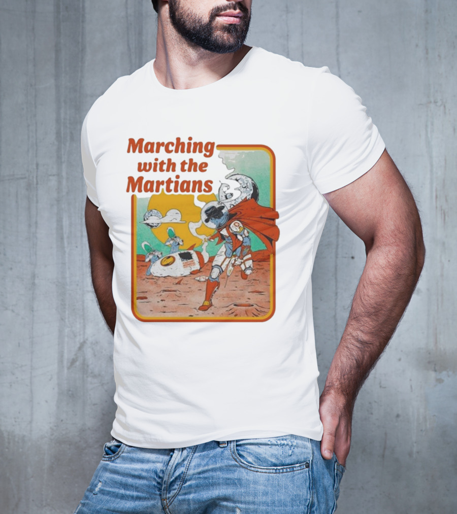 Marching With The Martians Dexter And The Moonrocks Retro Sci-Fi Adventure T-Shirt