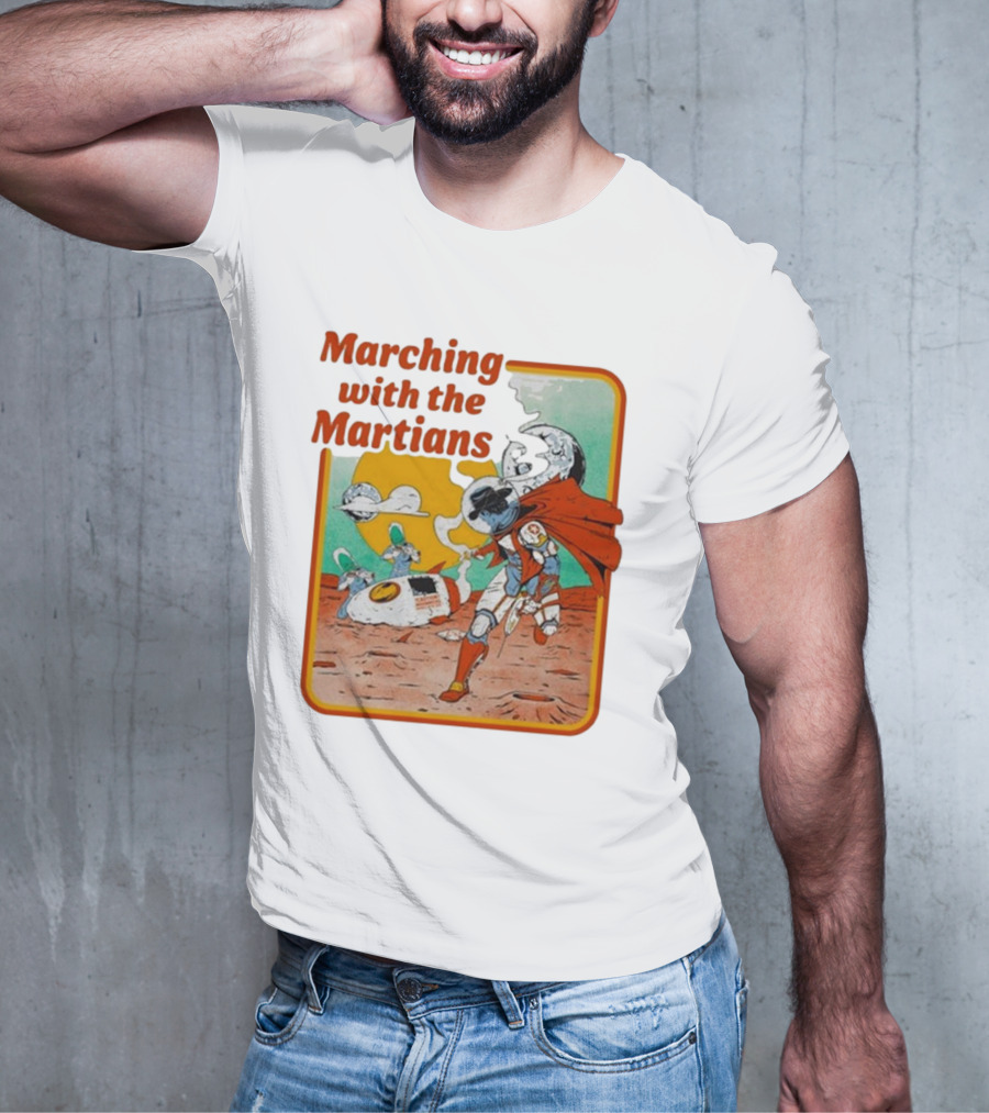 Marching With The Martians Dexter And The Moonrocks Retro Sci-Fi Adventure T-Shirt