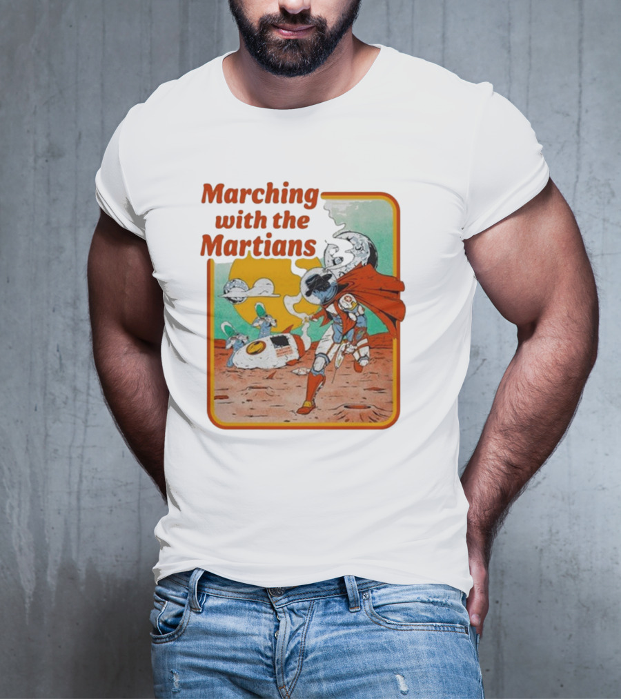 Marching With The Martians Dexter And The Moonrocks Retro Sci-Fi Adventure T-Shirt