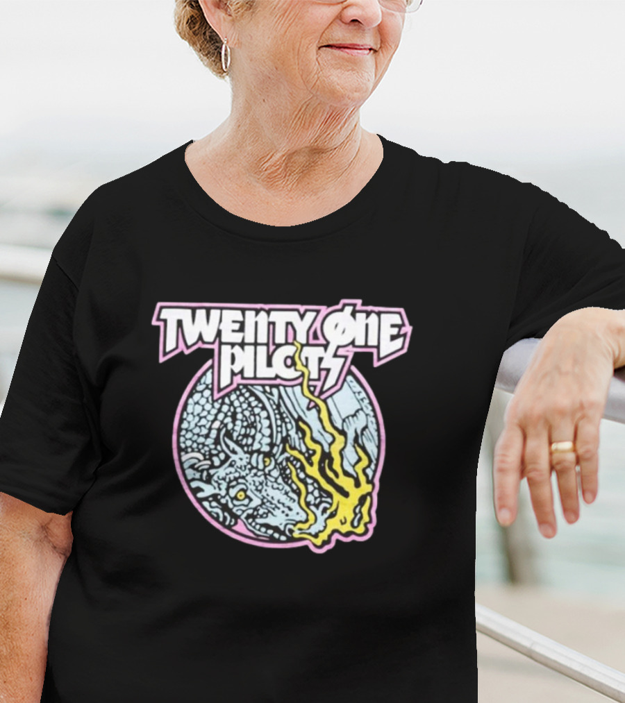 Twenty One Pilots Fire Breathing Dragon Circle T-Shirt