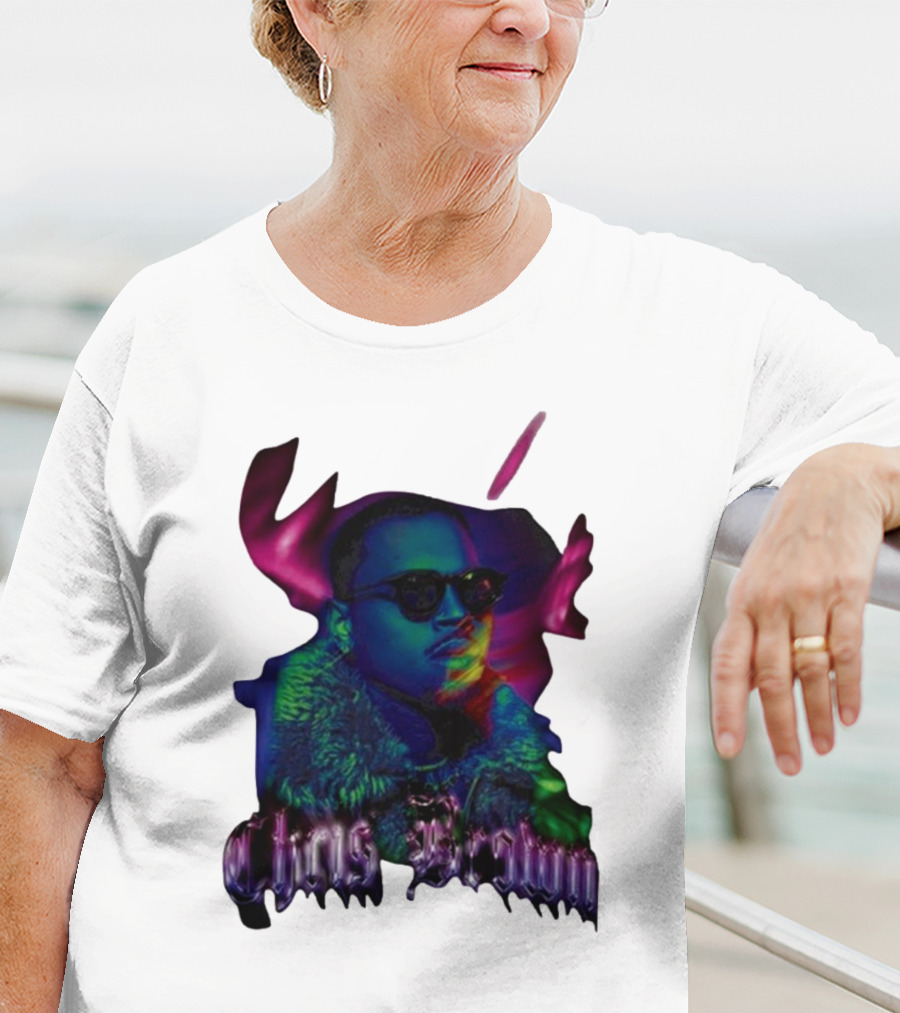 Chris Brown Psychedelic Northern Lights T-Shirt