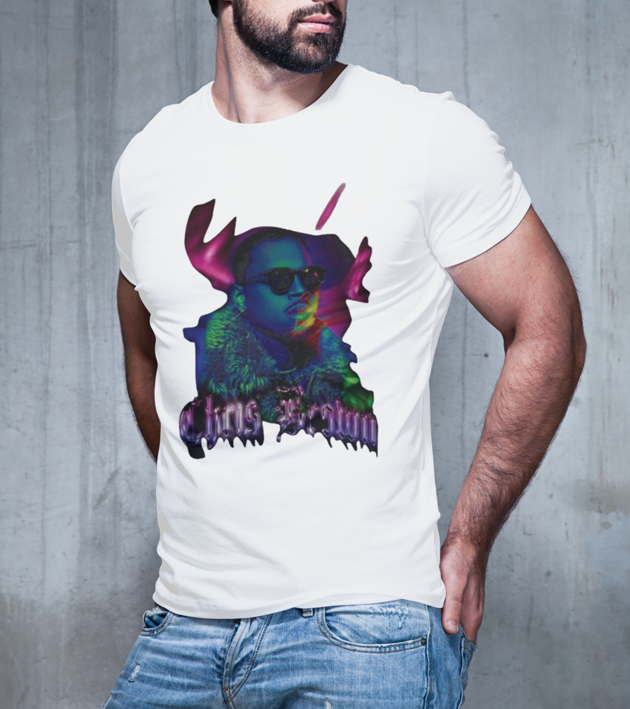 Chris Brown Psychedelic Northern Lights T-Shirt