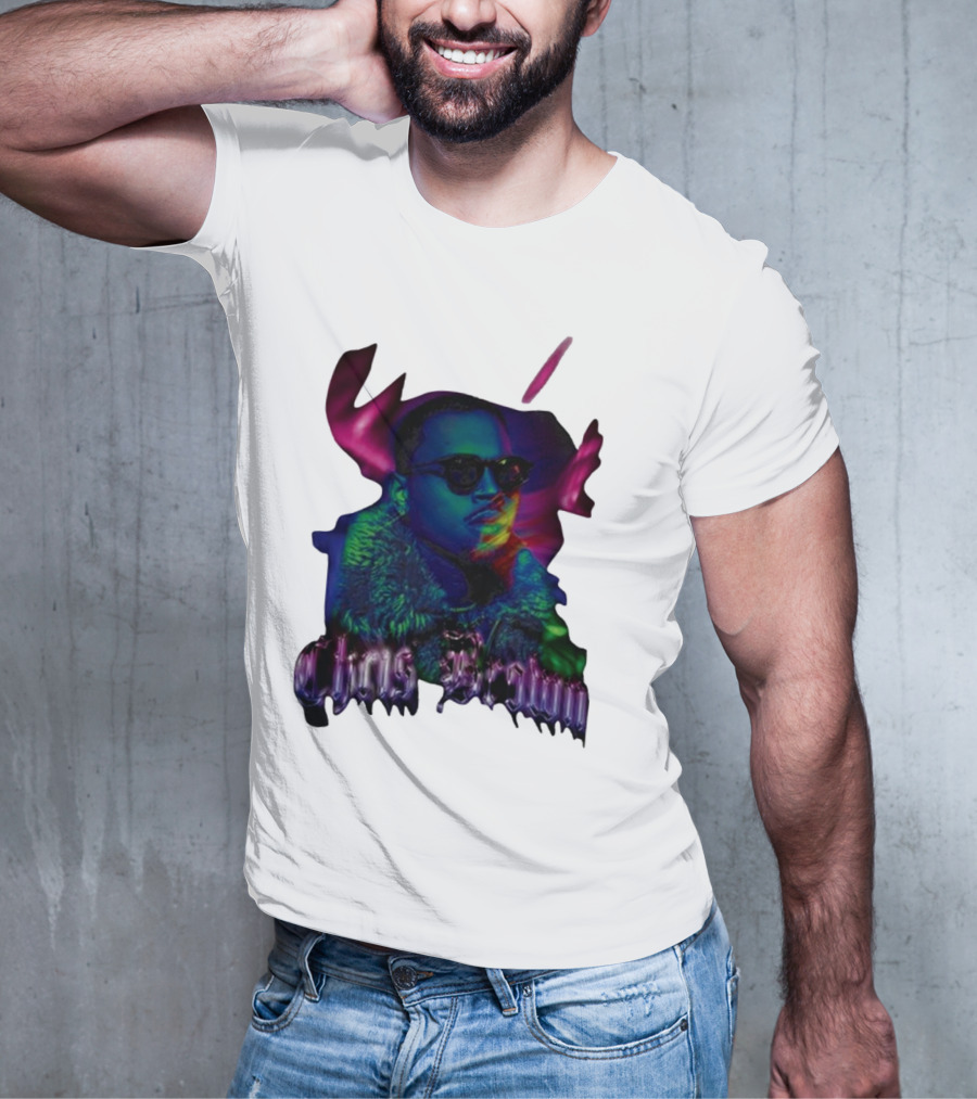 Chris Brown Psychedelic Northern Lights T-Shirt