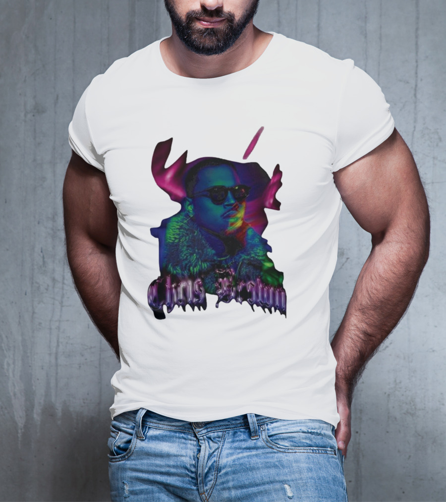 Chris Brown Psychedelic Northern Lights T-Shirt