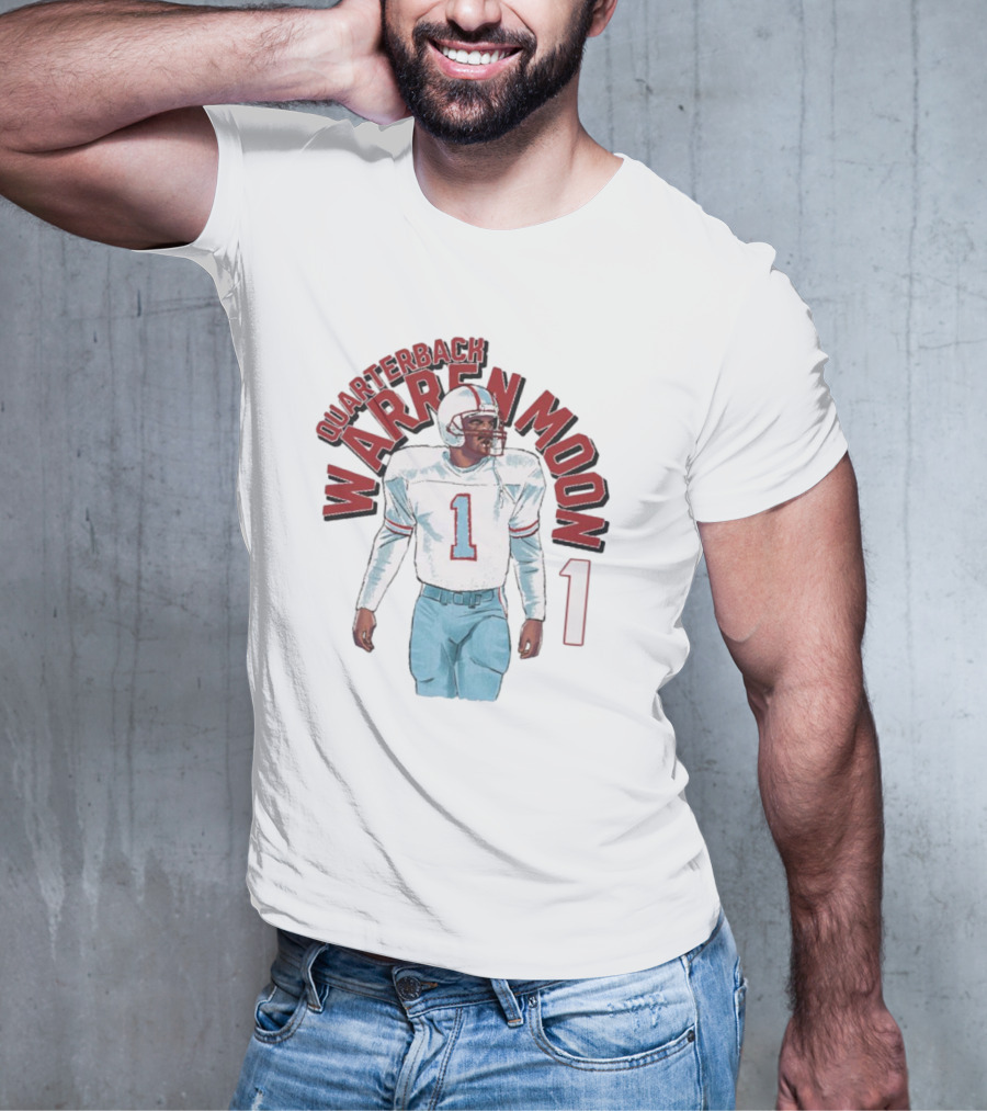 Warren Moon Quarterback Houston Oilers Number 1 T-Shirt
