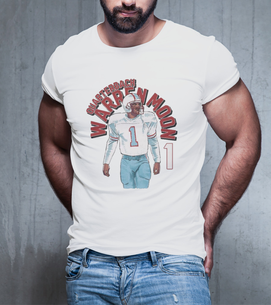 Warren Moon Quarterback Houston Oilers Number 1 T-Shirt