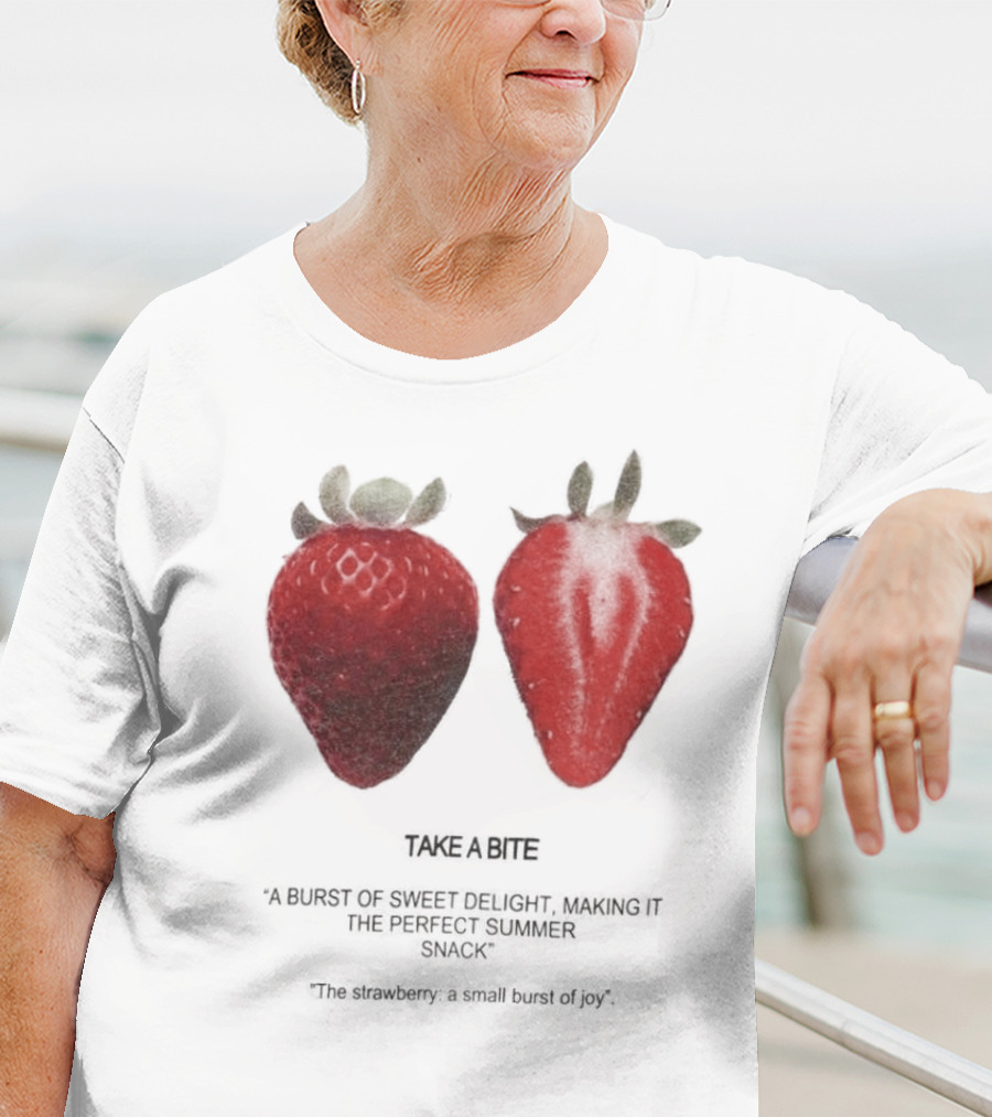 Take A Bite A Burst Of Sweet Delight The Perfect Summer Snack Strawberry T-Shirt