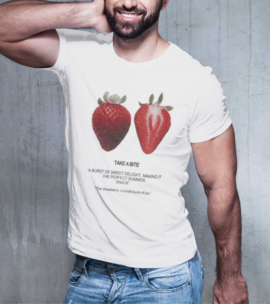 Take A Bite A Burst Of Sweet Delight The Perfect Summer Snack Strawberry T-Shirt