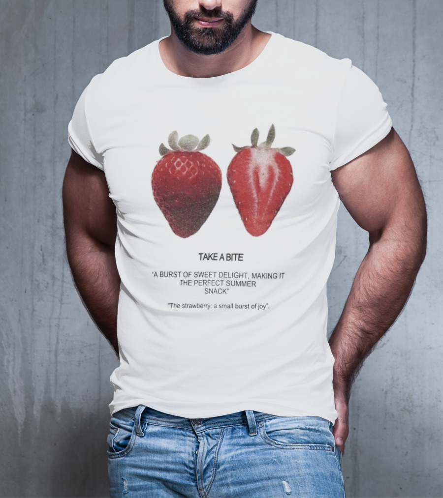 Take A Bite A Burst Of Sweet Delight The Perfect Summer Snack Strawberry T-Shirt