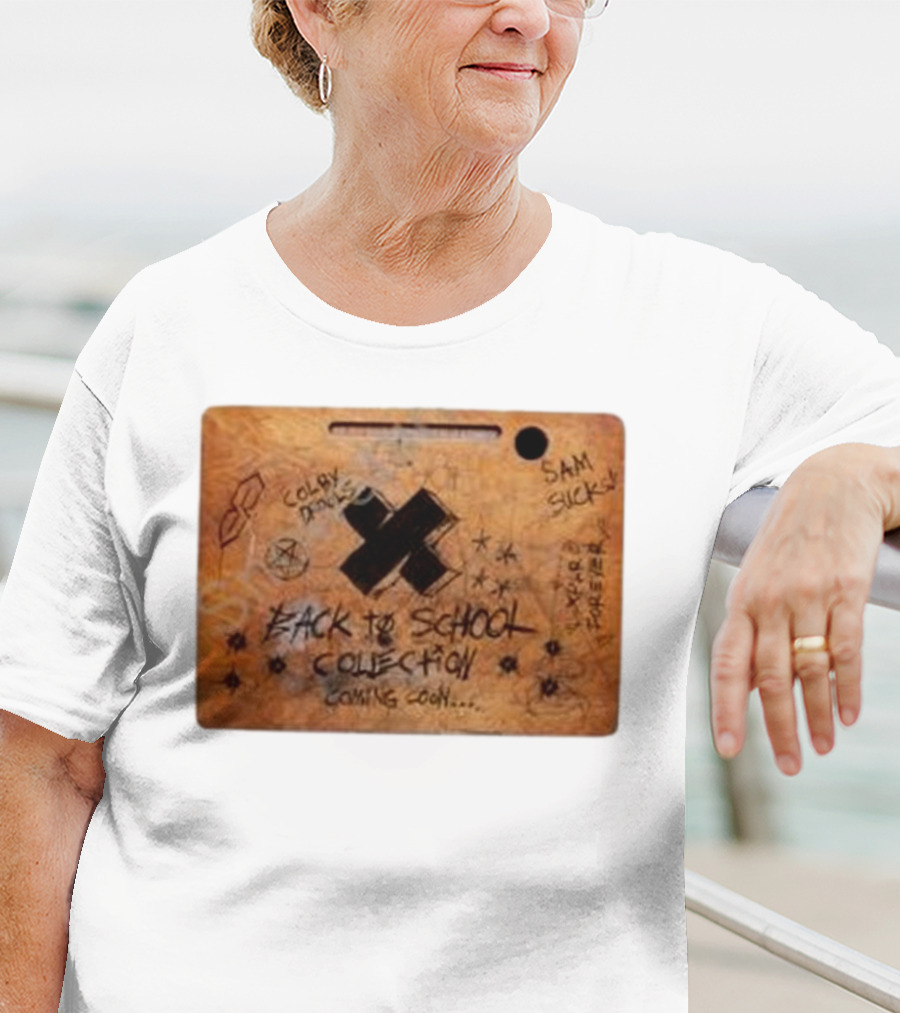 Sam And Colby Merch Store XPLR Back To School Collection Coming Soon Colby Draws Sam Sucks T-Shirt