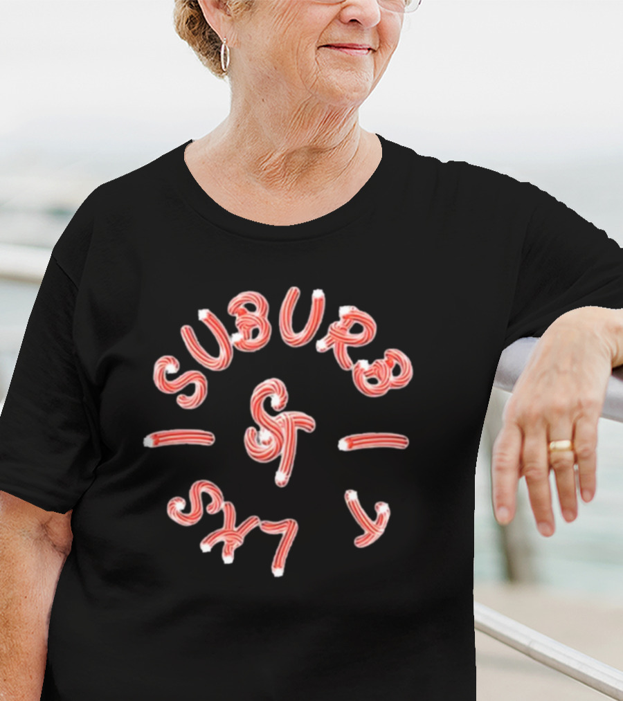 Suburb Talks Candy Cane New Curved Stripe T-Shirt