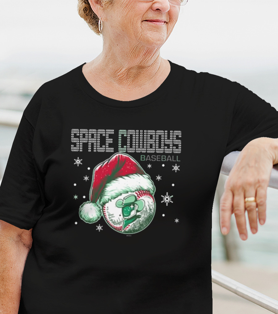 Space Cowboys Baseball Santa Hat Christmas Sweater T-Shirt