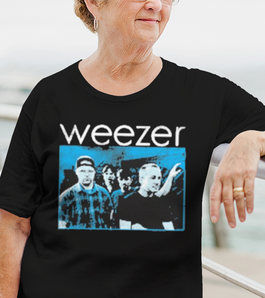 Weezer Band Blue Album Photo T-Shirt