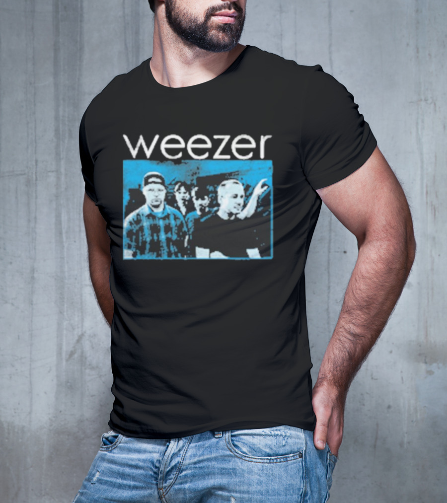 Weezer Band Blue Album Photo T-Shirt