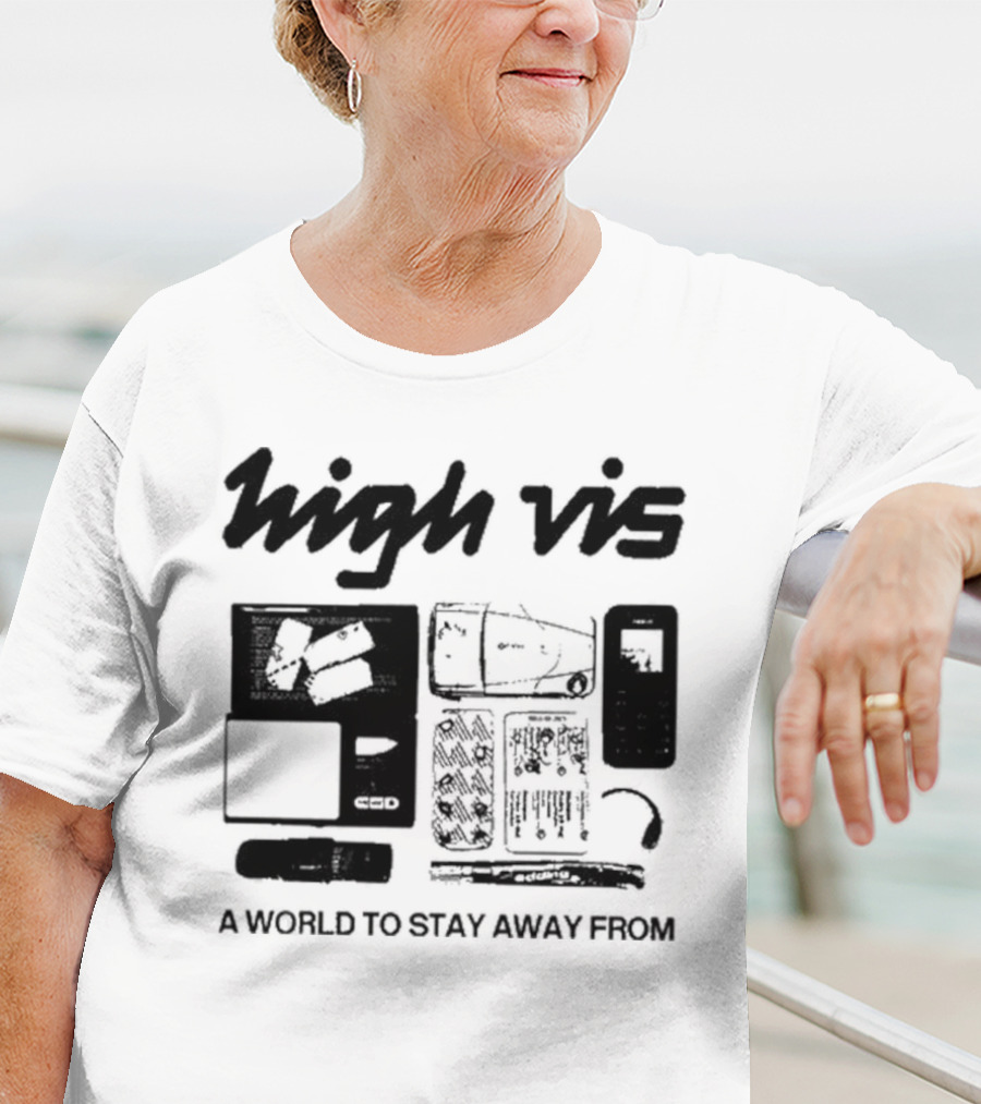 High Vis A World To Stay Away From Phone Scale Camera Vis T-Shirt