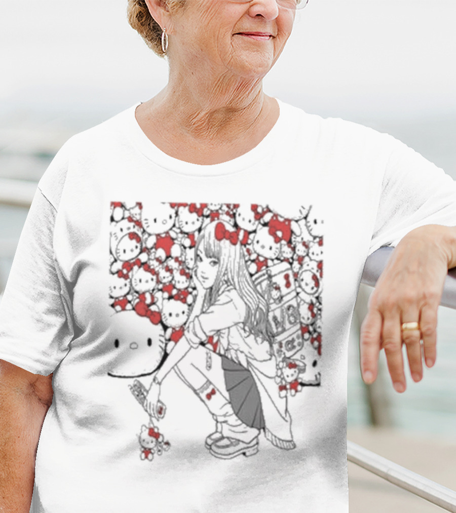 Tomie X Hello Kitty Collaboration Visual Merchandise T-Shirt