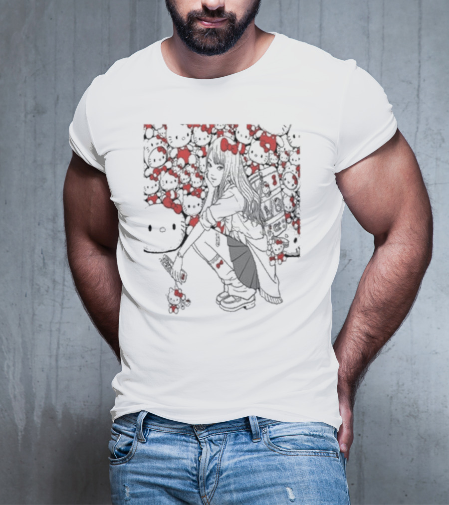 Tomie X Hello Kitty Collaboration Visual Merchandise T-Shirt