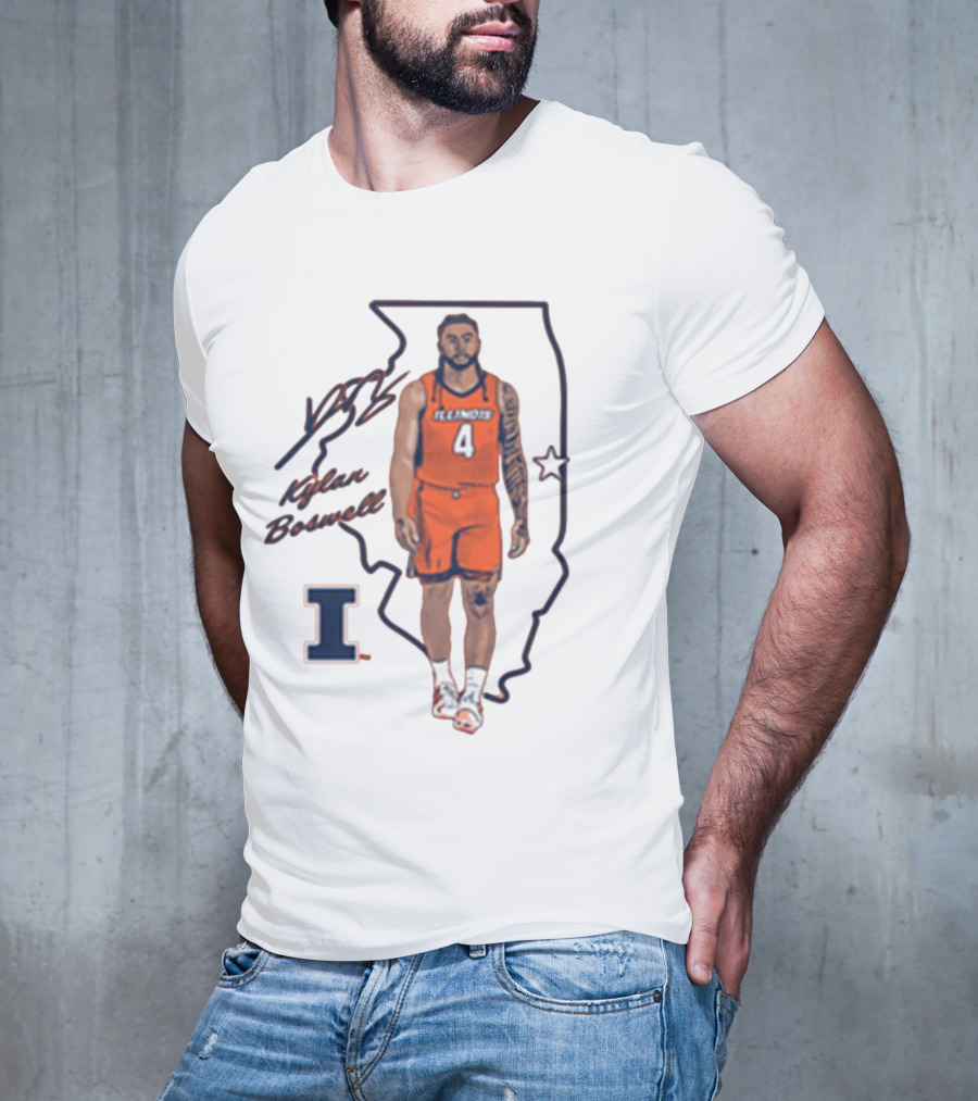 Kylan Boswell Illinois Fighting Illini Signature Collection T-Shirt