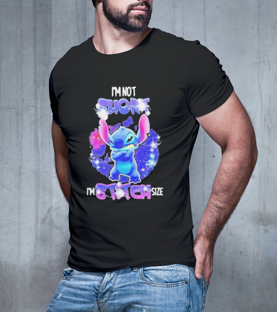 I'm Not Short I'm Stitch Size Lilo And Stitch Character Image T-Shirt